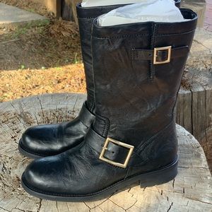 Jimmy Choo Black Biker Boots, size 6.5